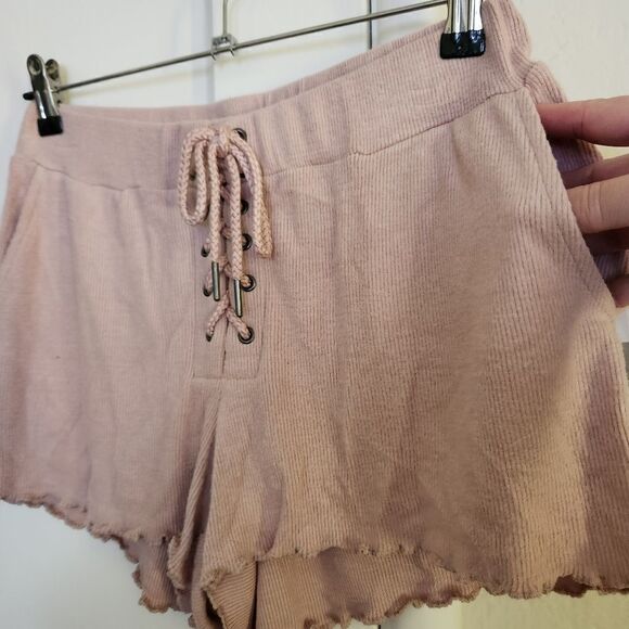 Vintage Havana Ribbed Front Lace Up Pull-On Shorts Size Medium - Picture 8 of 8